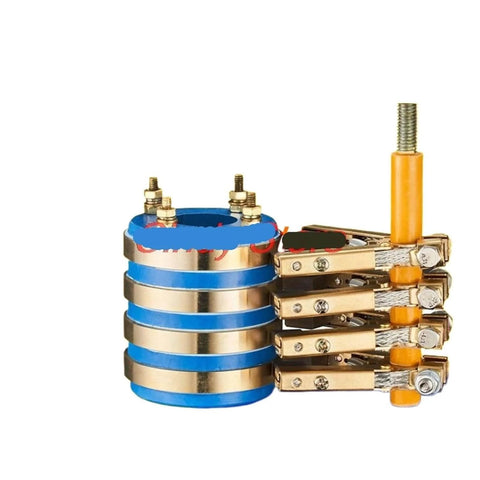 Four Way Slip Ring Assembly with Pro Grade Conductive Copper Carbon Brush Bracket Return Ring and Copper Ring for Robotics