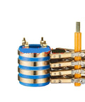 Four Way Collector Ring Assembly Slip Ring With Copper Carbon Brush Bracket And Return Ring Copper 25x60x66mm