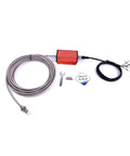 No Touch Eddy Current Displacement Sensor 1 To 50mm Range With 0 To 10 V Output And 12 V DC Power components displayed
