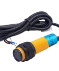 Photoelectric Sensor Switch E3F-DS30C4 Diffuse Reflection Type, yellow casing, M18 18mm thread, with cable, for automation setups