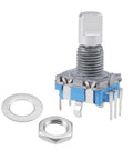 Close-up of 360 Degree Rotary Encoder With Code Switch Digital Potentiometer 5 Pins 15mm D Shaft Pack Of 10 for DIY projects