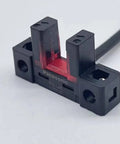1m Photoelectric Switch Sensor With PNP NO/NC Outputs For Easy Automation, showing black housing with wiring