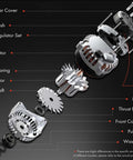 Exploded view of Reliable 160 Amp Alternator For Dodge Journey 2009 To 2020 2.4L 12V With Clockwise Rotation And 6 Groove Clutch Pulley
