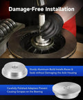 Mechanic using 10pc Bearing Press Kit with Race and Seal Driver Set, Seal Installer Kit with Knurled Handle and 9 Adapters for axle installation