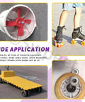Collage showing uses for 60pcs Ball Bearings Assortment Kit with 693ZZ 623ZZ 624ZZ 685ZZ 687ZZ 627ZZ in fans, skates, carts, and wheels.