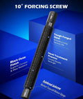 10-inch forcing screw with black oxide finish for Ball Joint Press Kit, 21-Piece Ball Joint Removal Tool showing tough forged steel.