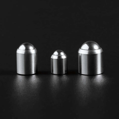 Three 304 stainless steel spring loaded ball detent plungers, 6mm x 7mm, 20N force, for indexing and locking in mechanical equipment.