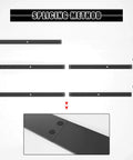 Detailed splicing method for 6.6FT Barn Door Hardware Kit with Heavy Duty Modular Sliding Track and J Shaped Carbon Steel System.