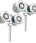 2Pcs Wheel Trolley Assembly Barn Door Rollers for 1-3/4" Wide and 2-1/4" or Taller Rail Hanging Track, close-up view