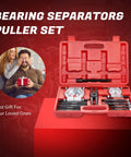 Bearing Puller and Splitter Kit, Separator and Puller Set with 5 Ton Capacity Bearing Separator, case and tools displayed