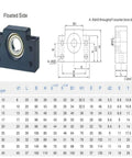 BF12 end support diagram for 800mm SFU1605 CNC Ball Screw Kit with specifications table