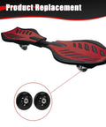 76mm x 24mm Wheels Replacement for 360 PowerRider RipRider FlashRider Caster Trike Ripster Ripsurf Caster Board shown with skateboard