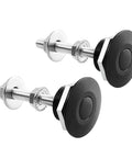 Quick release latch license plate lock clip kit, 1.25 inch aluminum alloy hood pins with button release, black finish