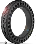 50/75-6.1 Tubeless Solid Tires for Electric Scooter, 8 1/2 x2 Tire for Gotrax GXL V2 / XR/APEX, with tools and scooter illustration