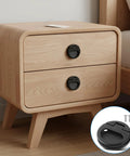 Flush Door Pull With Black Zinc Alloy Ring Handles 43.5 Mm Recessed Mount Lifting Ring Pulls on wooden drawer