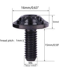 ✝️ UHDFBDHF Titanium Bolt M6 Torx Head T40 Screws for Bicycle, Motorcycle, Car, 10/15/20mm, Pack of 4 (Black, M6x15mm)