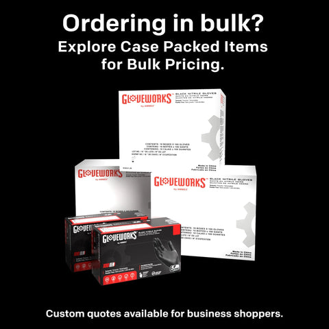 Boxes of Black Nitrile Gloves 5 Mil For Food Prep Cooking Disposable Large 3 Boxes, showcasing packaging for bulk purchase.
