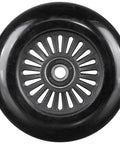 Black polyurethane wheel for Easy Roller Replacement Wheels w/Bearings ABEC-9 for Ez Rollers Classic Drifter Junior New, front view
