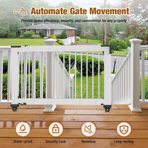 Heavy Duty Sliding Gate Kit Black Hardware Set for Smooth Quiet Sliding Gates with Secure Operation Easy DIY Installation
