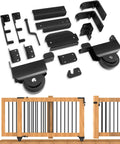 Heavy Duty Sliding Gate Kit Black Hardware Set for Smooth Quiet Sliding Gates with Secure Operation Easy DIY Installation
