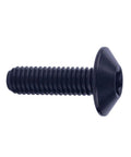 VAMUOEFL Titanium Bolt M5 M6x12 15 20mm Button Torx Head T25 30 Screw for Bicycle Motorcycle 4Pcs Black M6x12mm side view