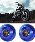 Briny River 4Pcs Titanium Screws M5x15mm Torx Head Self Tapping Screw for Motorcycle Bicycle, Burn Blue shown with motorcycle