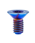 Wanyifa 10pcs Countersunk Head Torx T10 M3 Titanium Bolt Flat Head Screws, Burnt Blue M3x6mm, shown in a close-up view