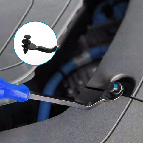1365Pcs Car Push Retainer Clips Kit Must Have JNLK Universal Fit With 44 Most Popular Sizes Nylon Fasteners Set Blue For Toyota GM Ford