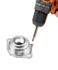 Installing 40 Pcs 1 Inch Carbon Steel Round Ball Transfer Units Universal Ball Casters for Conveyors with a drill, 400 lb Load