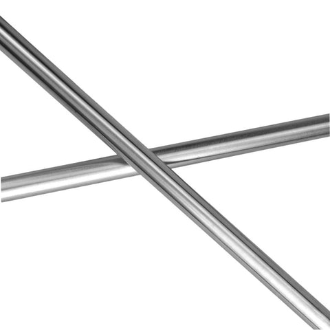 2Pcs 12mm x 200mm Linear Rail Rod Shafts, chrome plated C45 carbon steel, for CNC and 3D printer motion guides, cross view