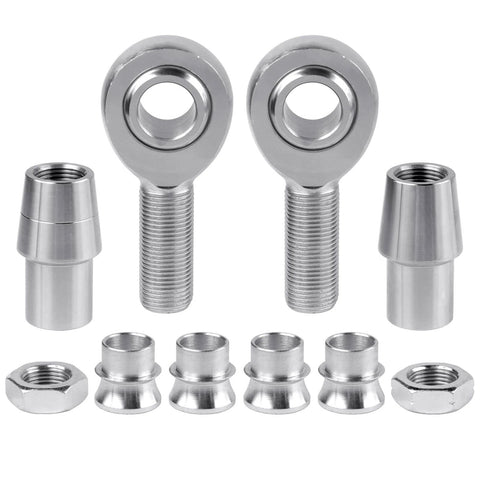 3/4 Heim Joint Rod End Kit with Right and Left Hand Threads, .750 Chromoly Panhard Joints Set with Tube Adapters and Jam Nuts