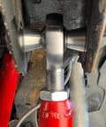 1.25 inch Heim Joint Rod End Kit installed in suspension setup with chromoly rod ends and jam nuts