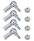 4pcs CS8 M5 Angle Ball Joint with M5x0.8 Right Hand Thread, A3 Steel Self Lubricating Ball Socket Rod Ends for Motion Transfer