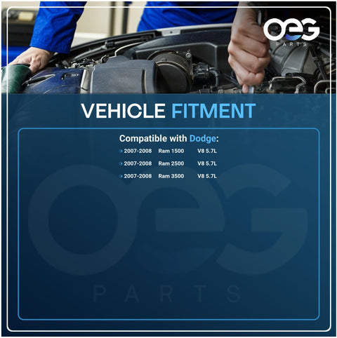 Mechanic working on Dodge Ram engine, vehicle fitment list for New Alternator For Dodge Ram Pickup HEMI 5.7L V8 2007 2008 132A