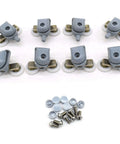 8 Pcs Double Shower Door Rollers Replacement Set, 23mm twin top & bottom wheels with spring loaded action and screw cover caps