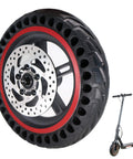 8.5'' Electric Scooter Replacement Rear Wheel – Solid Tire with Wheel Hub & 110mm Brake Disc compatible with Gotrax GXL V2