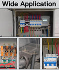 Electrical cabinet showcasing two pack NPT three quarter inch waterproof stainless steel cable glands for 13 to 18 millimeter cables.