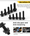 ✝️ Homwin 286Pcs Flange Metric Bolt Assortment, M6-1.0, M8-1.25, M10-1.5 zinc galvanized black bolts and applications