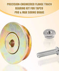 4 PCS Cut-Off Flange Track Bearing Kit for Tapco Pro & Max Siding Brake, featuring 12334 rollers, 12364 screws, 10094 lock nuts.
