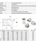 Diagram and specifications of 2x3mm Ball Plunger Set with 304 Stainless Steel Spring Loaded Ball Detent Plungers and 5N Elasticity.