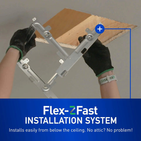 Installation of Whisper Quiet Dual Speed Ceiling Exhaust Fan With Designer Grille, Customizable 30 To 110 CFM, Energy Efficient Bath And Laundry Vent, Timed Or Sensor Activated Ventilation, FV-0511VKS3S