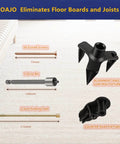 Eliminate Squeaky Noise Floor Repair Kit with 5 Tools and 50 Screws for Wood Floors, shown with alignment fixture and scored screws.