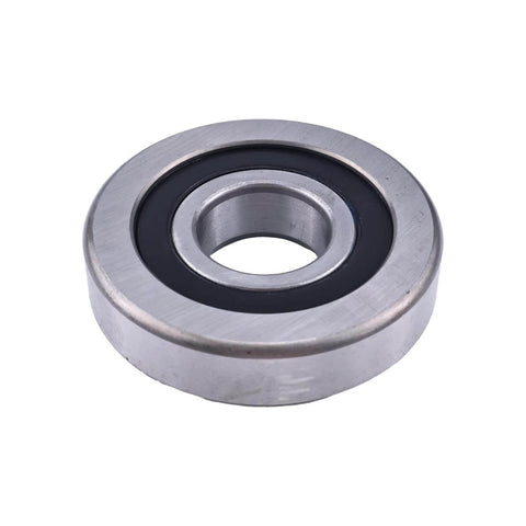 Mast roller bearing 61236-16600-71 compatible with Toyota forklifts, close-up view of metal and rubber construction.