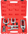 5pcs Professional Front End Service Tool Kit with Pitman Arm Puller and Ball Joint Separator in red case