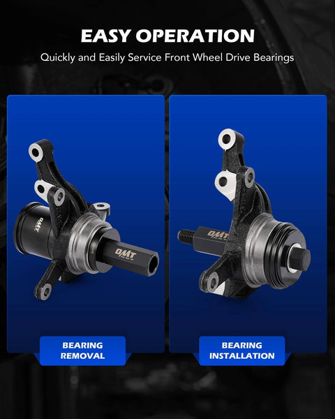 Bearing removal and installation with the 34pc Ball Joint & Wheel Bearing Press Kit, Front Wheel Drive Bearing Puller Tool Set for 2WD 4WD Car.