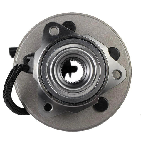 Top view of 515050 Front Wheel Hub and Bearing Assembly for Ford Explorer Mercury Mountaineer and Lincoln Aviator, 5 Lug with ABS