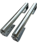 Long Roller with Bracket Set 16 Inch Length 1.5 Inch Diameter Galvanized Steel Rollers with Mounting Brackets for Conveyor Stands Pack of 2