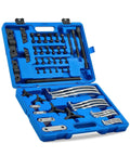 Gear Puller Set, 3" 4" 6" 8" Bearing Puller Kit, 24pc 2 Jaw & 3 Jaw Gear Puller with Reversible Jaws in blue case