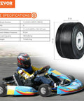 Go Kart Tires and Rims, 11x6-5" Go Kart Wheels, shown with detailed tire specifications and a racing go-kart in motion.