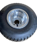 10''X4.5-5'' GO KART FRONT TIRES AND RIMS WITH 3 HOLES,2 PCS IN BOX,TIRES WITH GRAIN SURFACE for increased friction and safety.
